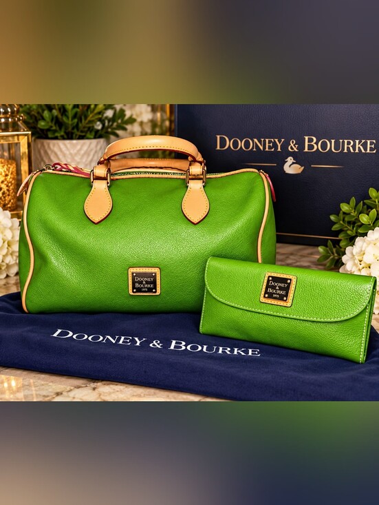 Dooney & Bourke Handbags - Dooney & Bourke Pebble Grain Leather Crossbody Barrel Satchel & Wallet NWOT